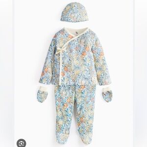 Kids Floral Matching Set - Blue and Orange